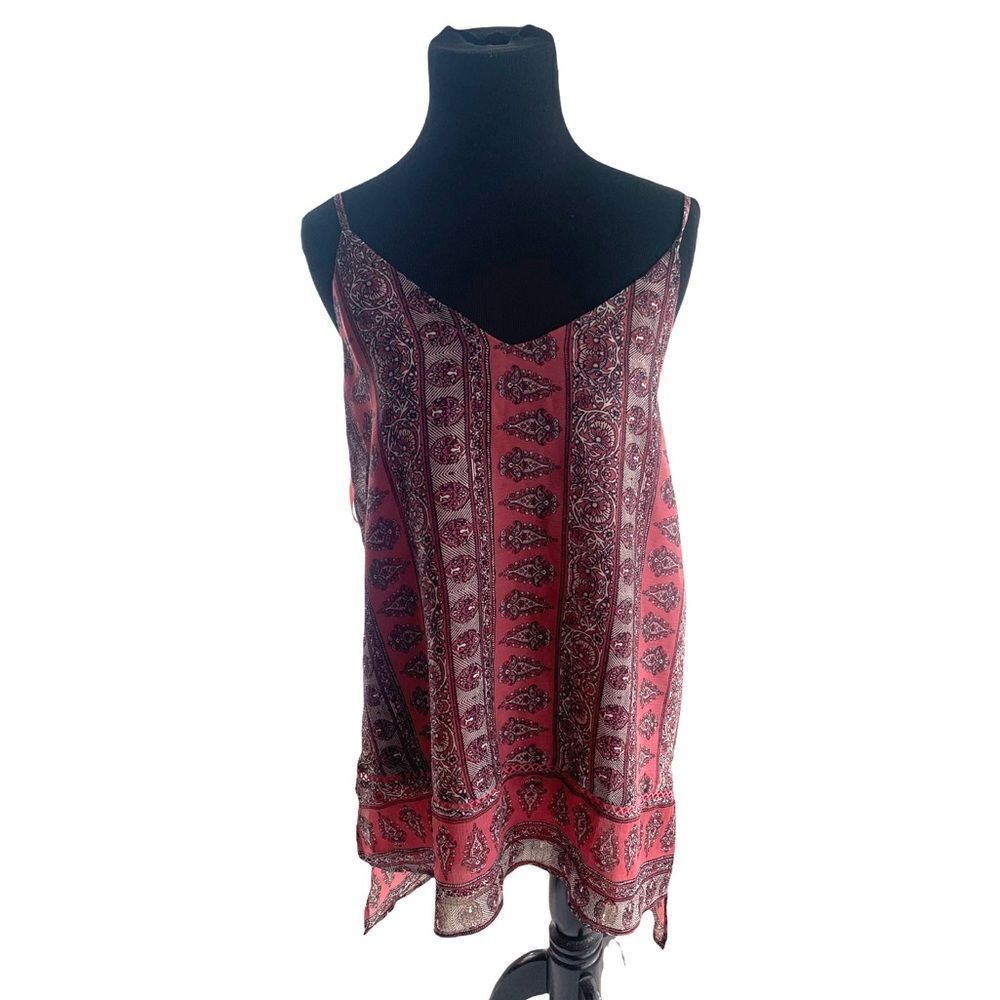 Printed long straps blouse